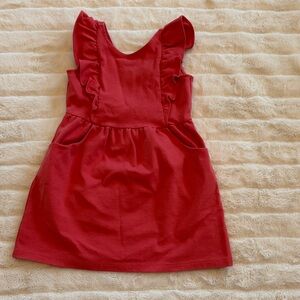 Janie and Jack Salmon Ruffle Dress